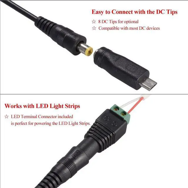 Alt view image 5 of 7 - [Upgraded Version] SoulBay 30W Universal AC/DC Adapter Switching Power Supply with 8 Selectable Adapter Tips, Including Micro USB Plug, for 3V to 12V Household Electronics and LED Strip - 2000mA Max - OEM