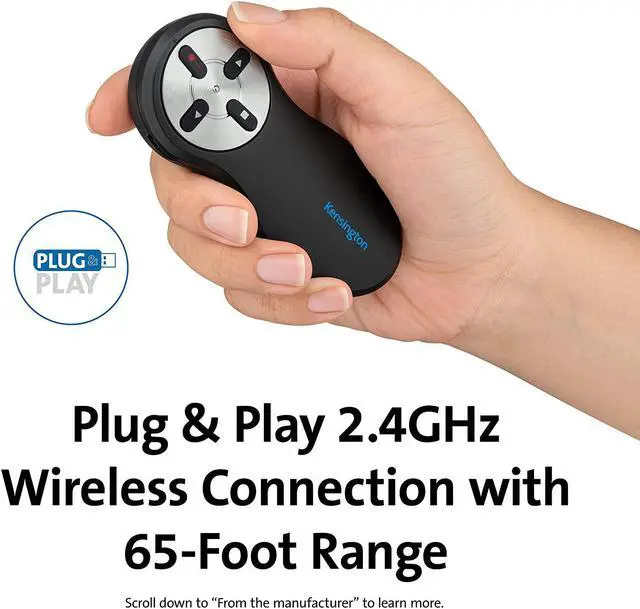 Alt view image 4 of 7 - Kensington Wireless Presenter with Red Laser Pointer - New Model (K33272WW)
