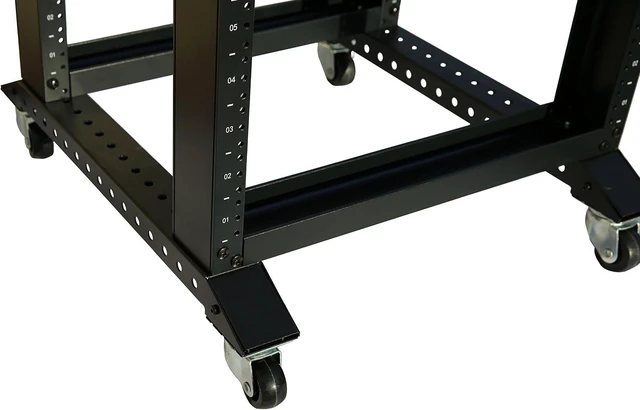Alt view image 2 of 2 - 27U 4 Post Open Frame 19inch Server/Audio Networking Data Steel Rack Deep 24inch with one Fixed Shelf