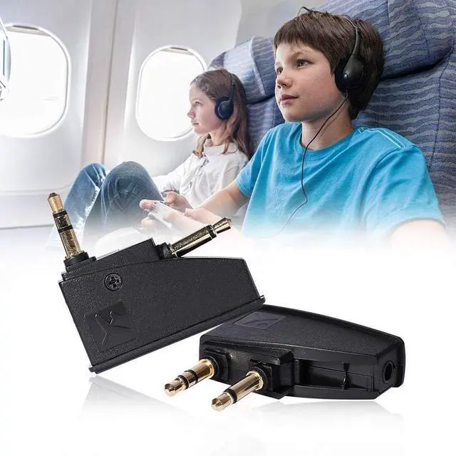 Alt view image 6 of 6 - QC15 Airplane Headphone Adapter Compatible with  700 QuietComfort 2 QC3 QC45 QC35 QC35ii QC15 QC25 QC20 NC700 SoundLink SoundLinkII AE2 AE2i AE2W and More Headphones Golden Plated 3.5mm Jack