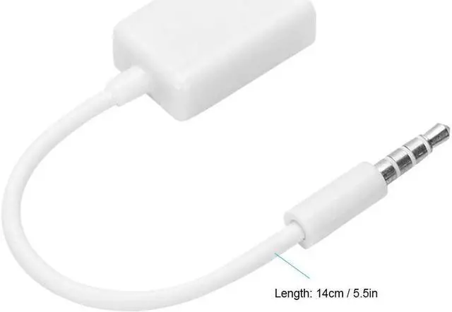Alt view image 5 of 6 - USB to AUX Adapter 3.5mm Stereo Male Aux Audio Plug Jack to USB Female Adapter Cord Oxygen-Free Copper Converter Cable for Mobile Phone/CD Player/MP3/Computer/TV