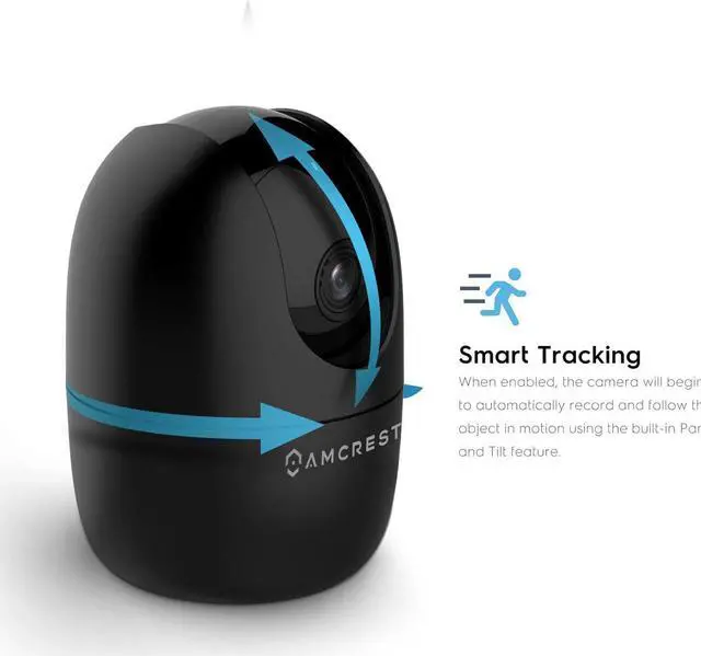 Alt view image 4 of 7 - Amcrest 1080P WiFi Camera Indoor, Nanny Cam, Dog Camera, Sound & Baby Monitor, Human & Pet Detection, Motion-Tracking, 2.4Ghz Only, Pan/Tilt Wireless IP Camera, Night Vision, Smart Home ASH21-B