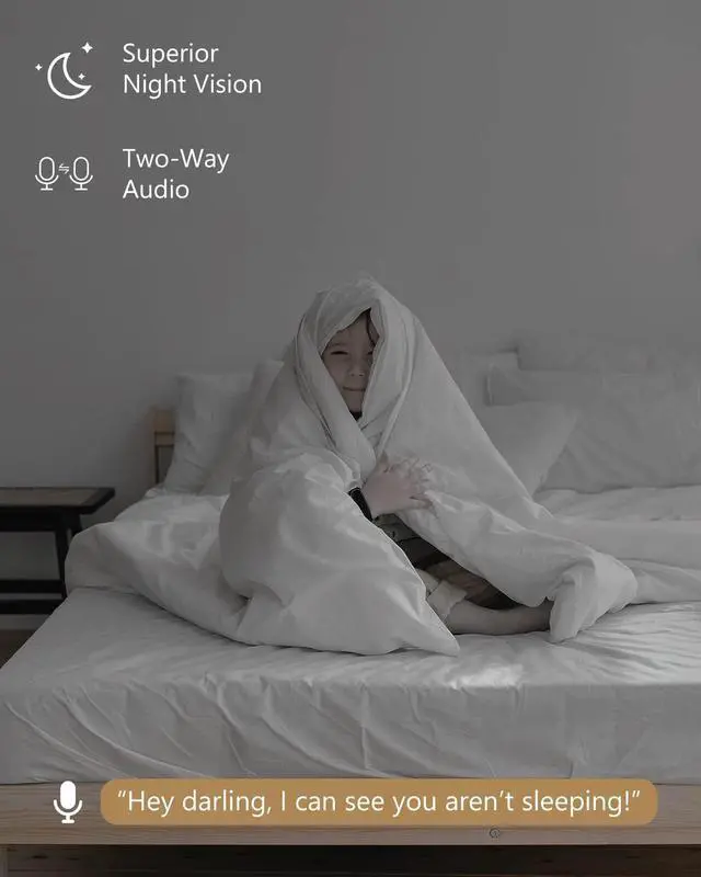 Alt view image 4 of 7 - Imou Home Security Camera 2 Pack 1080P Baby Monitor with Night Vision, 2-Way Audio, Human Detection, Sound Detection, Plug in WiFi Indoor Camera Dog Cam with App, 2.4G Wi-Fi Only, Works with Alexa