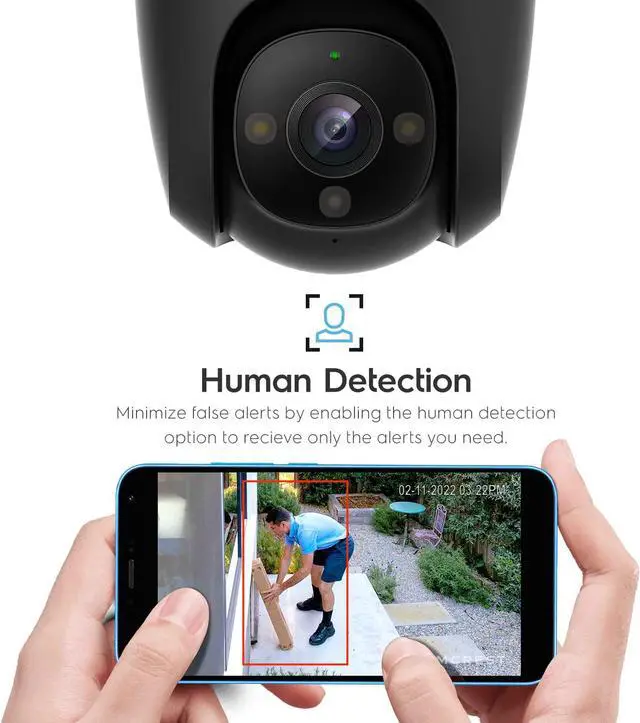 Alt view image 5 of 7 - Amcrest 4MP Outdoor PT WiFi IP Camera Pan Tilt Zoom (Digital 16x) SmartHome WiFi Camera Security Speed Dome, Motorized Pan/Tilt, 98ft Nightcolor, WiFi (2.4Ghz), 107º FOV, IP66, ASH47-W (Refurbished)