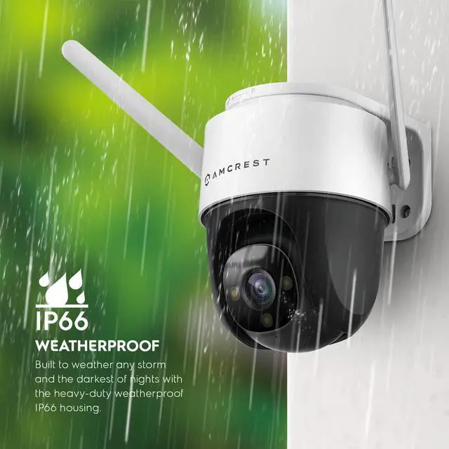 Alt view image 6 of 7 - Amcrest 4MP Outdoor PT WiFi IP Camera Pan Tilt Zoom (Digital 16x) SmartHome WiFi Camera Security Speed Dome, Motorized Pan/Tilt, 98ft Nightcolor, WiFi (2.4Ghz), 107º FOV, IP66, ASH47-W (Refurbished)