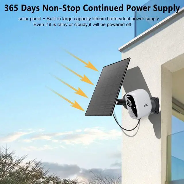 Alt view image 5 of 6 - DCT Solar Camera Outdoor Wireless: Magnetic WiFi 4MP Security Camera Battery Powered PIR/AI Motion Detection Two-Way Talk Spotlight Siren Alarm IP66 Waterproof Cloud/SD Storage