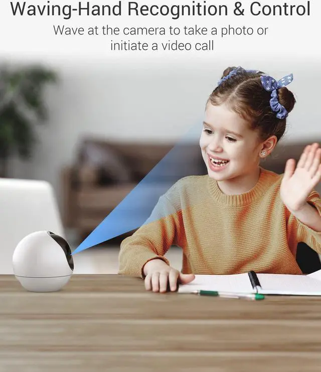 Alt view image 6 of 7 - EZVIZ 4MP Indoor Camera, Pan/Tilt Baby Pet Monitor with AI Human and Pet Detection, Voice Activity Detection, Waving-Hand Recognition, Starlight Lens Color Vision, 2.4/5 GHz Dual-Band Wi-Fi | C6