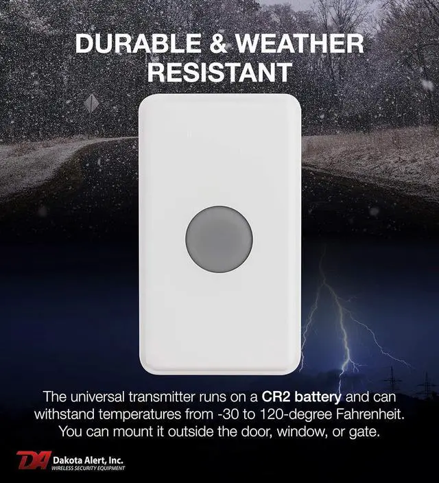 Alt view image 6 of 6 - Alert Wireless Doorbell - UTDCR-4000 One Mile Long Range Wireless Door Bell 4000ft, Doorbell, Panic Button, Mailbox Alert System, Universal Transmitter & DCR-4000 Wireless Receiver