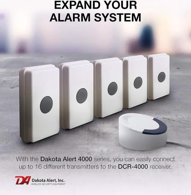 Alt view image 4 of 6 - Alert Wireless Doorbell - UTDCR-4000 One Mile Long Range Wireless Door Bell 4000ft, Doorbell, Panic Button, Mailbox Alert System, Universal Transmitter & DCR-4000 Wireless Receiver
