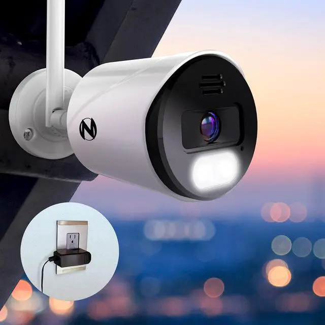Alt view image 3 of 7 - Night Owl Wi-Fi IP 4K HD Indoor/Outdoor Dual Spotlight Camera with 2-Way Audio, Preset Voice Alerts & Built-in Camera Siren, B09LRKTQKT