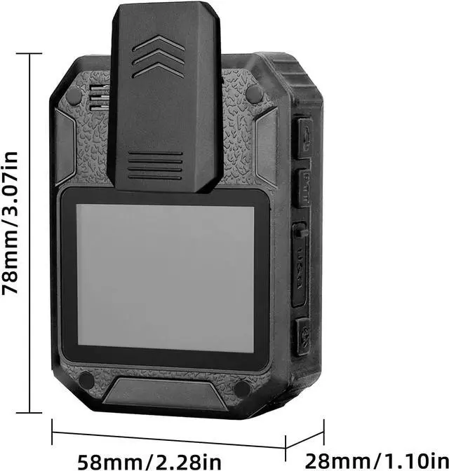 Alt view image 5 of 7 - Retevis RT77 Body Camera,Body Worn Camera with Audio and Video Recording,Night Vision,1296P,16GB,2650mAh Battery,Support Memory Expand,Bodycam for Police Filming Security Daily Record Law Enforcement