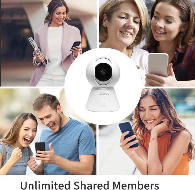 Alt view image 6 of 7 - XODO Wireless Security Camera - 3PK E6 IP 1080P HD Plug-in Indoor WiFi Camera for Home Security/Baby Monitor/Pet, Motion Detection, 2 Way Audio, Night Vision with TF 32GB SD Card Included and Cloud