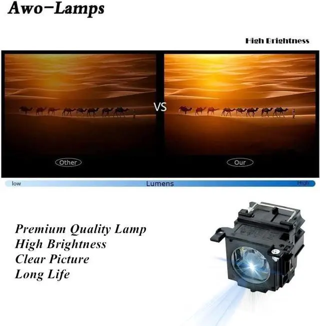 Alt view image 5 of 7 - AWO DT00751 / 78-6969-9875-2 / RLC-017 Replacement Lamp Bulb with Housing for HITACHI CP-HX2076,HX-3180,CP-X260,CP-X265,CP-X267,CP-X268,CP-X268A,PJ-658 for 3M CL60X,X62,X62w for VIEWSONIC PJ658