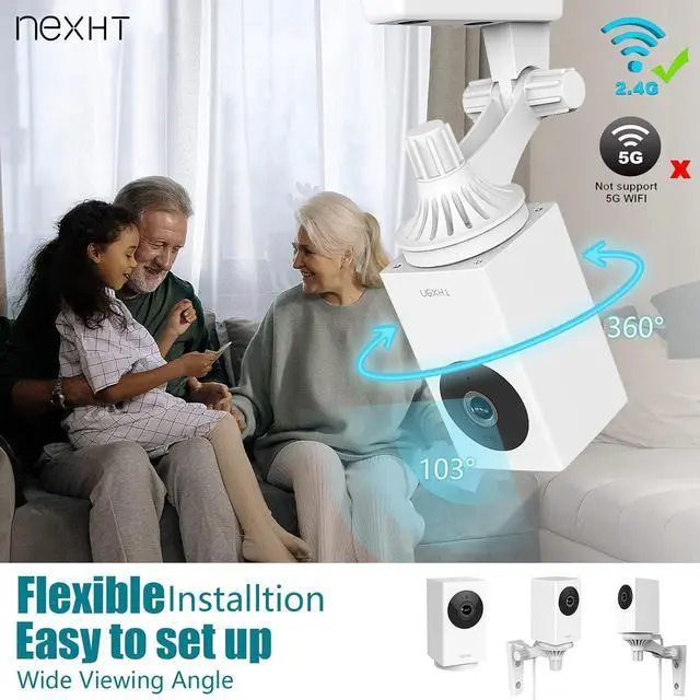 Alt view image 2 of 6 - UGOHO.ME 1080P Pan/Tilt/Zoom Indoor Smart Camera Wi-Fi Viewing for Baby, Elderly, Pet, with Night Vision, Motion Detection and 2-Way Audio (86336), White, 3.36 x 1.92 x 1.86 inches