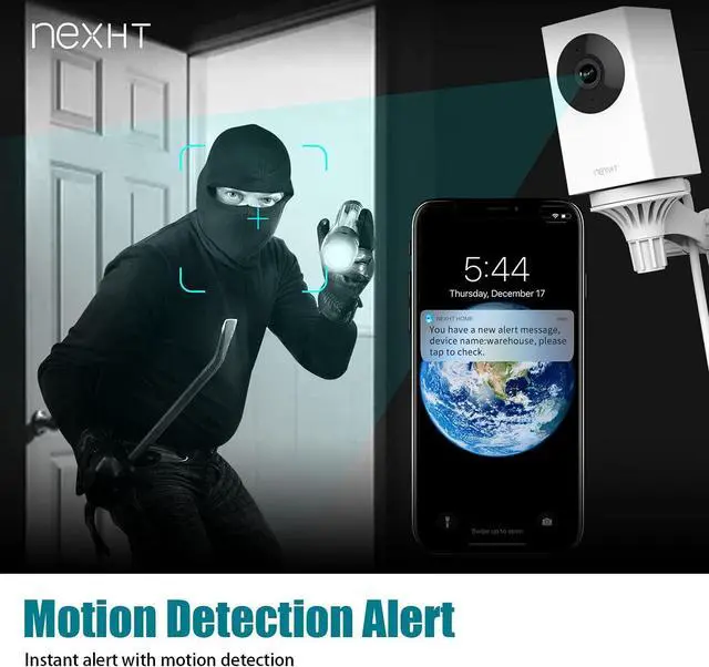 Alt view image 5 of 6 - UGOHO.ME 1080P Pan/Tilt/Zoom Indoor Smart Camera Wi-Fi Viewing for Baby, Elderly, Pet, with Night Vision, Motion Detection and 2-Way Audio (86336), White, 3.36 x 1.92 x 1.86 inches