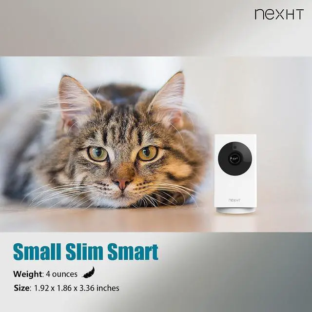 Alt view image 6 of 6 - UGOHO.ME 1080P Pan/Tilt/Zoom Indoor Smart Camera Wi-Fi Viewing for Baby, Elderly, Pet, with Night Vision, Motion Detection and 2-Way Audio (86336), White, 3.36 x 1.92 x 1.86 inches