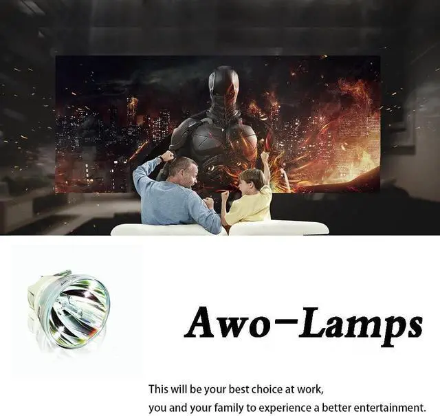 Alt view image 4 of 7 - AWO Original UHP240W Lamp Bulb for 5J.JKX05.001 / 5J.JL805.001 Compatible with BenQ MU613 TH585 TH685 TH685i TH685P Projectors