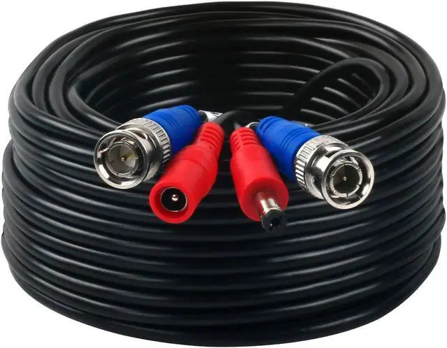 Alt view image 2 of 7 - 4 Pack 200 Feet BNC Video Power Cable Wire Video Security Camera Wire with Connectors for CCTV Camera DVR Surveillance System
