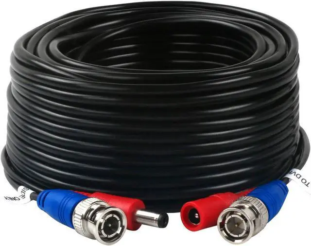 Alt view image 6 of 7 - 4 Pack 200 Feet BNC Video Power Cable Wire Video Security Camera Wire with Connectors for CCTV Camera DVR Surveillance System