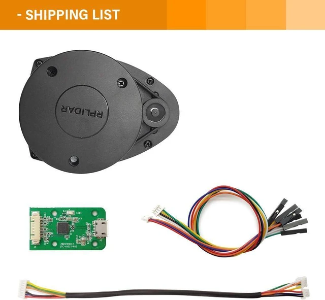 Alt view image 2 of 7 - RPLIDAR A1M8 360 Degree 2D LIDAR Sensor Scanner, 12 Meters Scanning Radius, for Robot Obstacle Avoidance & Navigation
