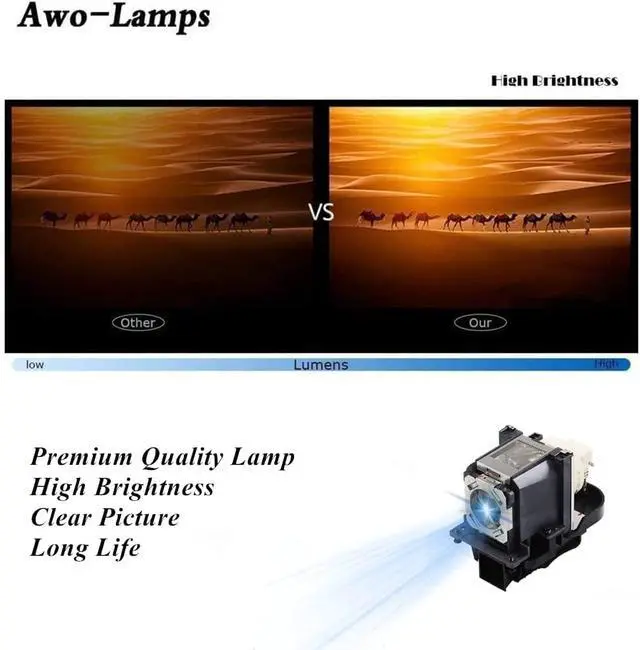 Alt view image 4 of 7 - AWO LMP-C281 / LMP-C250 Premium Replacement Lamp Bub with Housing for Sony VPL-CH350,VPL-CH353,VPL-CH355,VPL-CH358,VPL-CH370,VPL-CH373,VPL-CH375,VPL-CH378