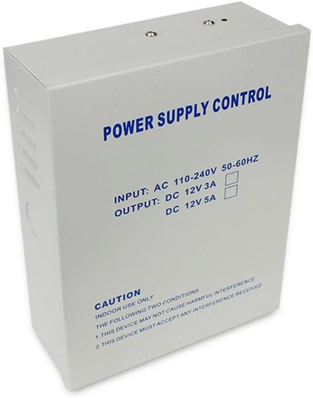 Alt view image 2 of 6 - Power Supply for Door Access System, AC 110-240V to DC 12V 5A