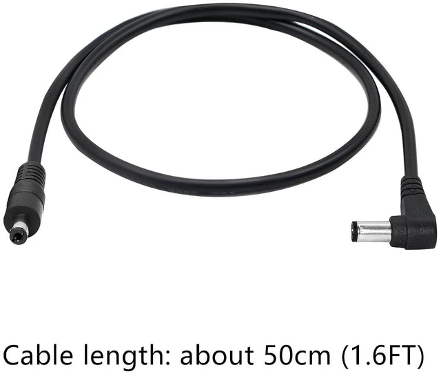 Alt view image 6 of 7 - Right Angle DC to DC Male Power Cable,22AWG DC 5.5MM x 2.1MM Male to 90 Degree DC Male Plug Patch Wire Adapter Extension Cord for Strip Lihgt,CCTV,Car,Monitors,etc(2 Pcs)