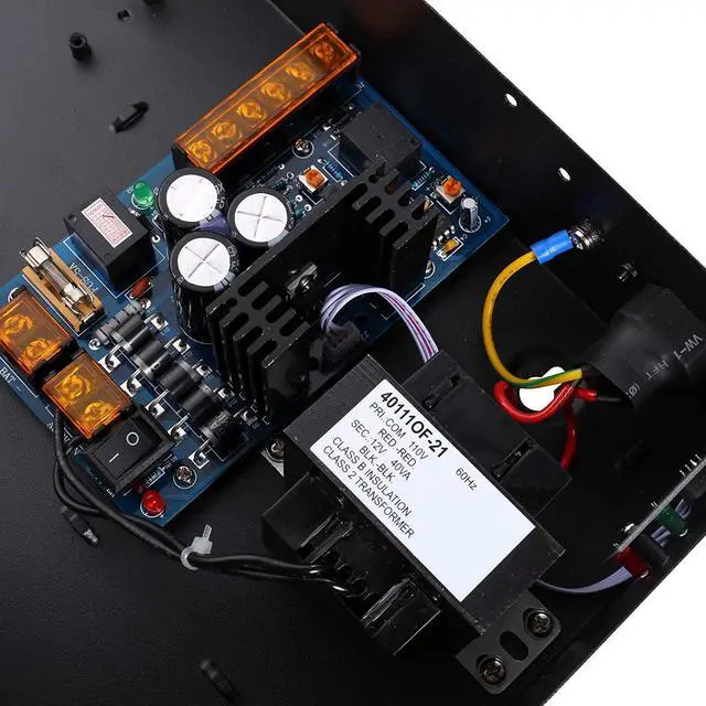 Alt view image 5 of 6 - UHPPOTE Input 110VAC Output 12VDC Metal Power Supply Box with Backup Battery Link for Door Access Control Board