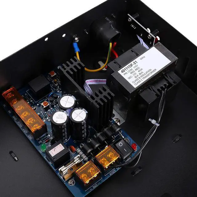 Alt view image 6 of 6 - UHPPOTE Input 110VAC Output 12VDC Metal Power Supply Box with Backup Battery Link for Door Access Control Board