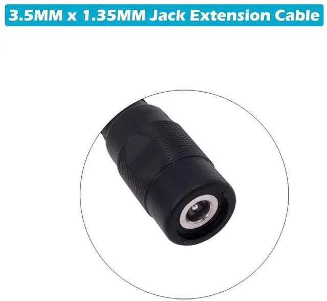 Alt view image 3 of 4 - 2 Pack 3.5mm x 1.35mm DC Power Extension Cable 90 Degree Right Angle Male to Female Plug Jack Extension Cord for IP Camera CCTV Security Camera Surveillance LED