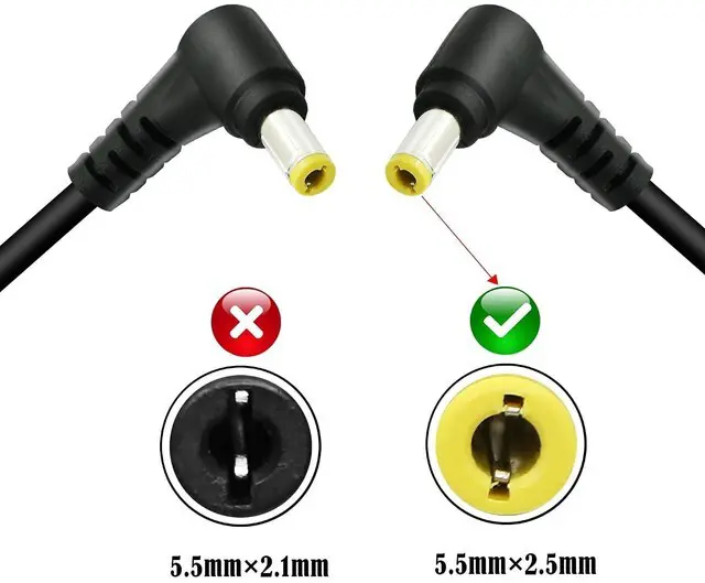 Alt view image 3 of 7 - 2 PCS DC 5.5MM x 2.5MM 90 Degree Male to Male Plug Cable, 18AWG Right Angle DC5525 Power Cable Extension Cord for Strip Lihgt,CCTV,Monitors,etc(0.3m)