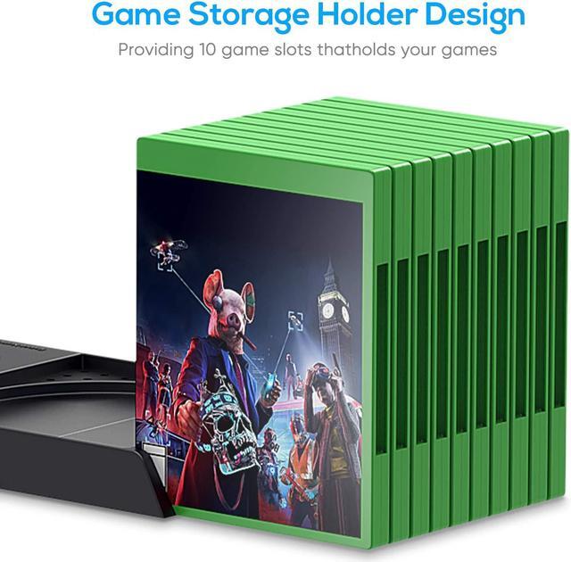 Alt view image 7 of 7 - YUANHOT Vertical Cooling Stand Compatible with Xbox Series X, Charging Station Dock with 1400mAh Rechargeable Battery Pack and Dual Controller Charger Ports (NOT Compatible with Xbox One X/S), Black