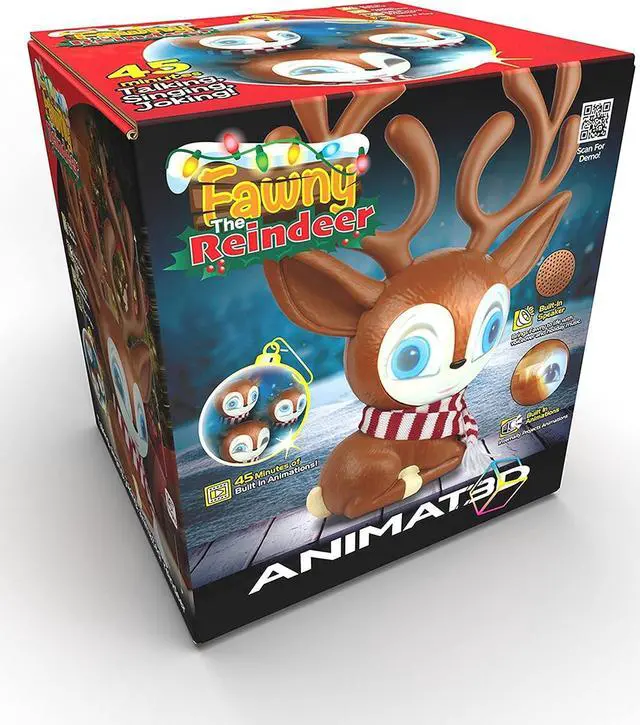 Main image of Fawny Talking Animated Reindeer with Built in Projector & Speaker Plug'n Play