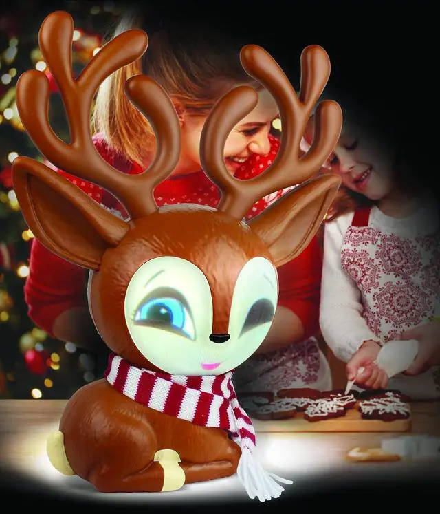 Alt view image 5 of 7 - Fawny Talking Animated Reindeer with Built in Projector & Speaker Plug'n Play
