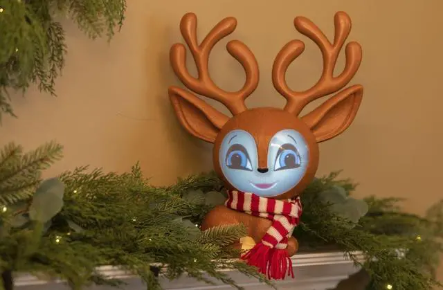 Alt view image 6 of 7 - Fawny Talking Animated Reindeer with Built in Projector & Speaker Plug'n Play