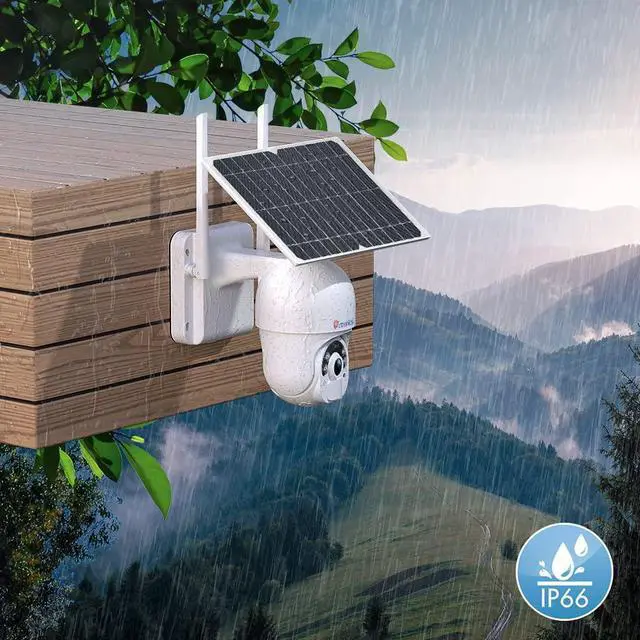 Alt view image 7 of 7 - Ctronics 2.5K 4MP Security Cameras Wireless Outdoor, WiFi Solar Security Camera 2560 * 1440P 10000mAh Battery Powered, 360° PTZ, Color Night Vision, PIR Human Detection, 2-Way Audio, IP66