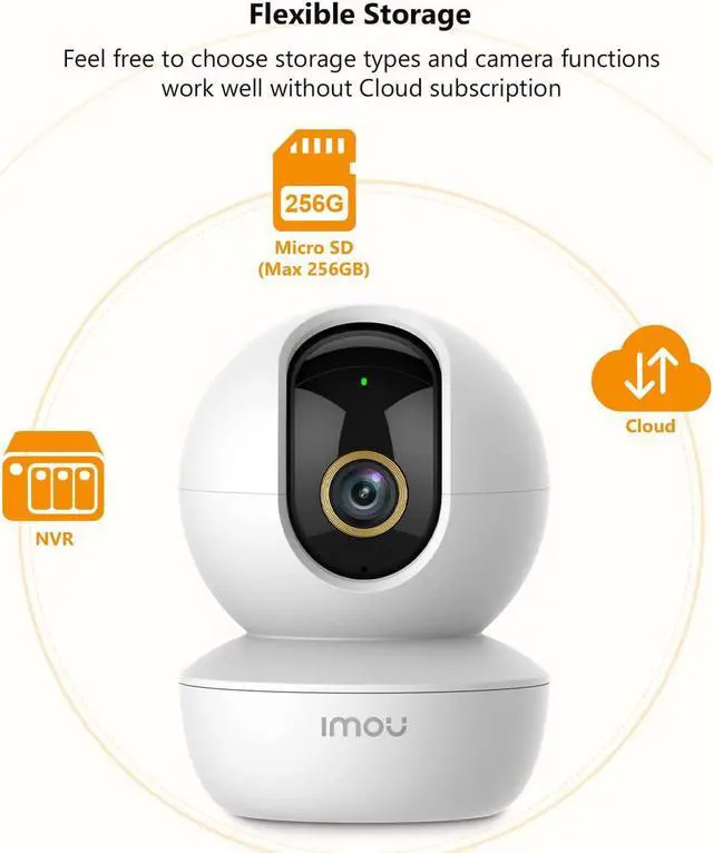 Alt view image 7 of 7 - Imou Security Camera Indoor Camera Pan/Tilt Wireless Home Camera, Plug-in WiFi Camera Baby Monitor with Night Vision, 2-Way Audio, Human & Sound Detection, Motion Tracking(2.4G ONLY)