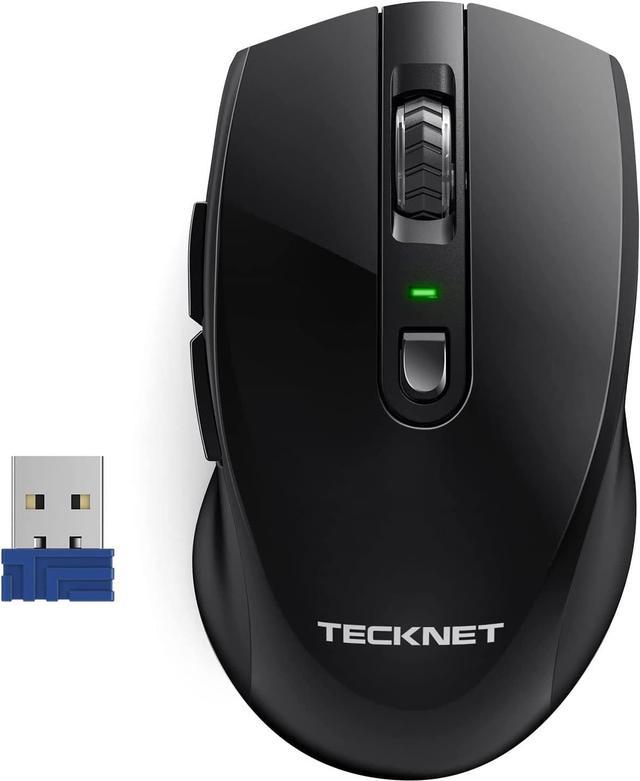 TECKNET Wireless Mouse, 2.4G USB Computer Mouse with 6-Level Adjustabl