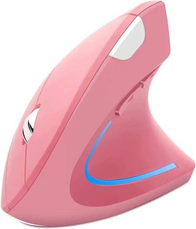 Main image of Sunffice Vertical Mouse, Ergonomic Vertical Mouse, 2.4G High Precision Optical Mice 800/1200/1600DPI for PC Laptop Desktop Mac (Wireless Pink)