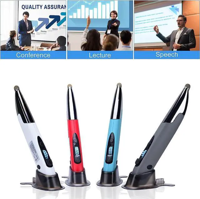 Alt view image 7 of 7 - Wireless Optical Pocket Pen Mouse 2.4GHZ USB Wireless Optical Handwriting Mini Air Pen Mouse Mice for PC Laptop Notebook Computer Mac (Voice&Bluetooth Grey1)