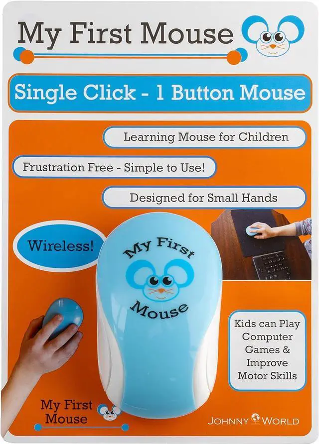Main image of My First Wireless Mouse - Single Click, One Button, Designed for Small Hands and Early Learners. Perfect for Educational Computer Games