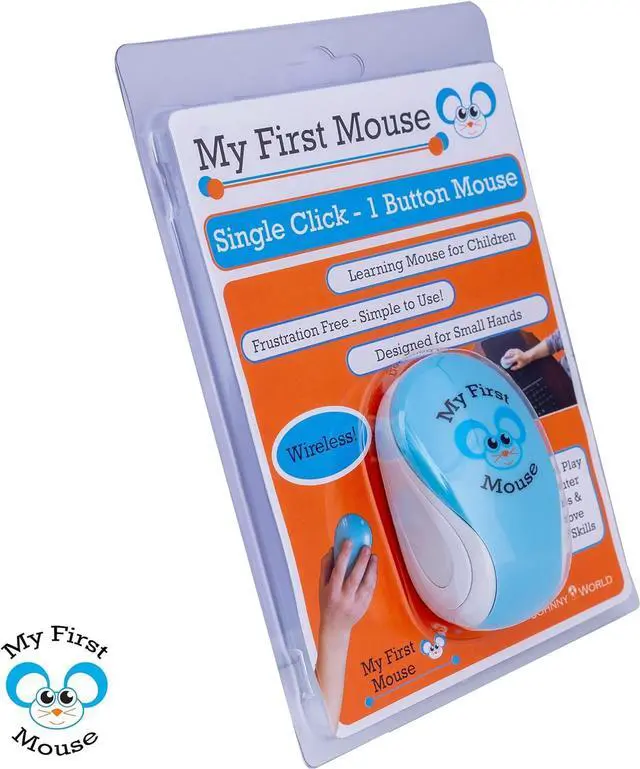 Alt view image 4 of 7 - My First Wireless Mouse - Single Click, One Button, Designed for Small Hands and Early Learners. Perfect for Educational Computer Games
