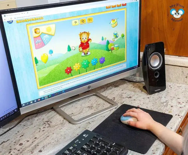 Alt view image 6 of 7 - My First Wireless Mouse - Single Click, One Button, Designed for Small Hands and Early Learners. Perfect for Educational Computer Games