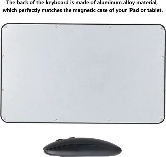 Alt view image 7 of 7 - Rechargeable Bluetooth Keyboard and Mouse Combo Ultra-Slim Portable Compact Wireless Mouse Keyboard Set for Android Windows Tablet Cell Phone iPhone iPad Pro Air Mini, iPad OS/iOS 13 and Above (Black)