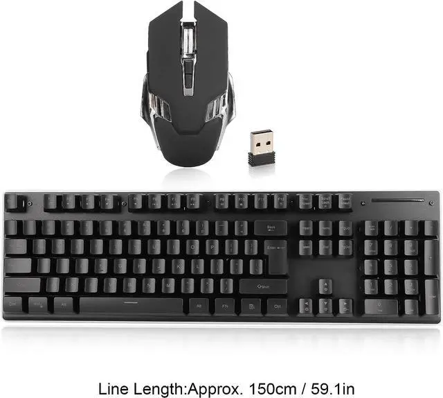 Alt view image 6 of 7 - RGB Keyboard Mouse Combo, LED Backlit Gaming Keyboard Mouse,7D 3200DPI Adjustable Mice and 104 Keys Ergonomic Typewriter Mouse Set,for PC Game Computer