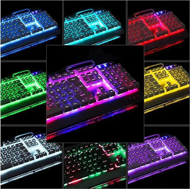 Alt view image 3 of 4 - MANZZO Gaming LED Backlit Keyboard and Mouse Combo with Illuminated Characters LED Backlight USB Mouse Multimedia Keys Mechanical Feel