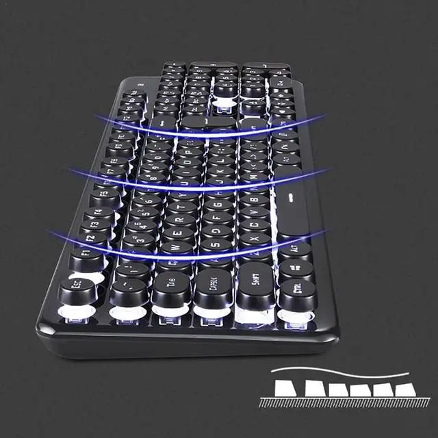 Alt view image 4 of 7 - Feilx Gaming Keyboard and Mouse Combo, LED Rainbow Backlit Keyboard with Key Computer PC Gaming Keyboard for PC/Laptop (Color : B)