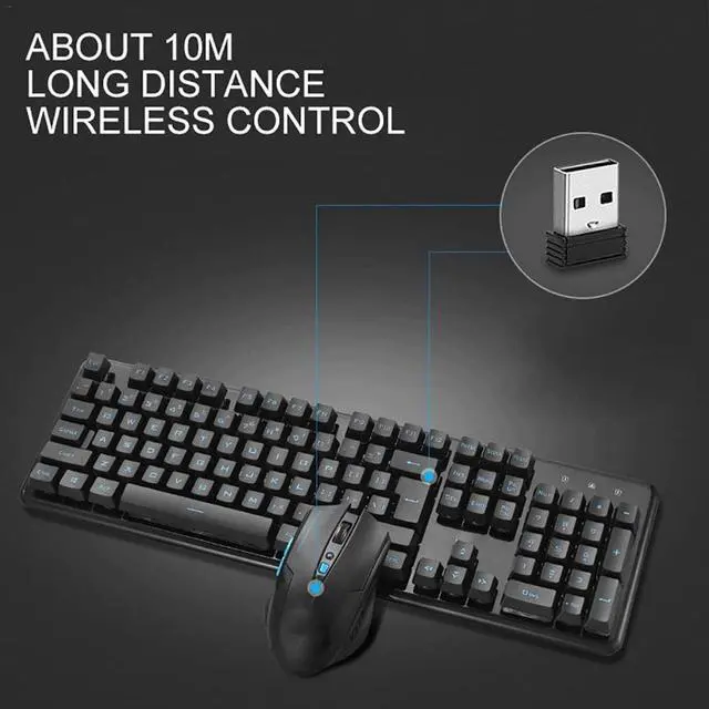 Alt view image 5 of 7 - Feilx Gaming Keyboard and Mouse Combo, LED Rainbow Backlit Keyboard with Key Computer PC Gaming Keyboard for PC/Laptop (Color : B)