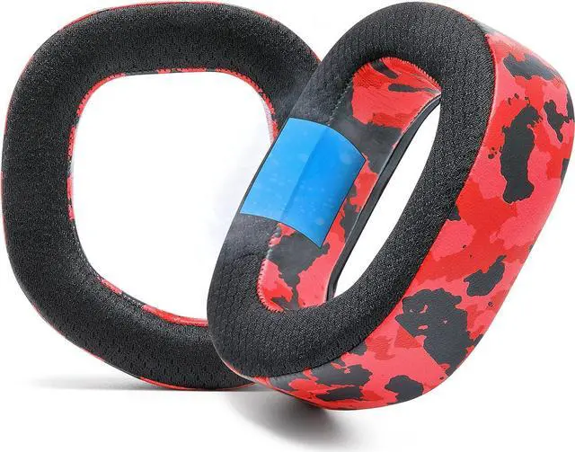 Main image of WC FreeZe HS80 - Cooling Gel Replacement Earpads for Corsair HS80 RGB Wireless & Wired by Wicked Cushions - Elevate Comfort, Durability, Thickness & Sound Isolation for Epic Gaming Sessions | Red Camo