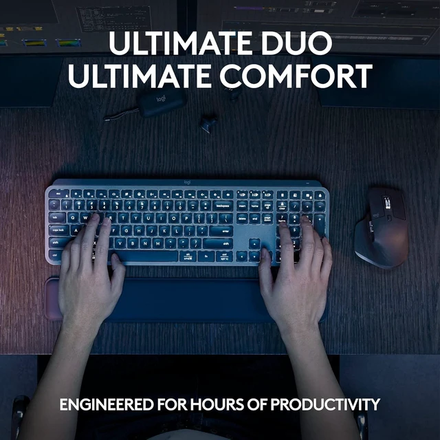 Alt view image 2 of 7 - MX Keys S Combo Performance Wireless Keyboard and Mouse - Graphite